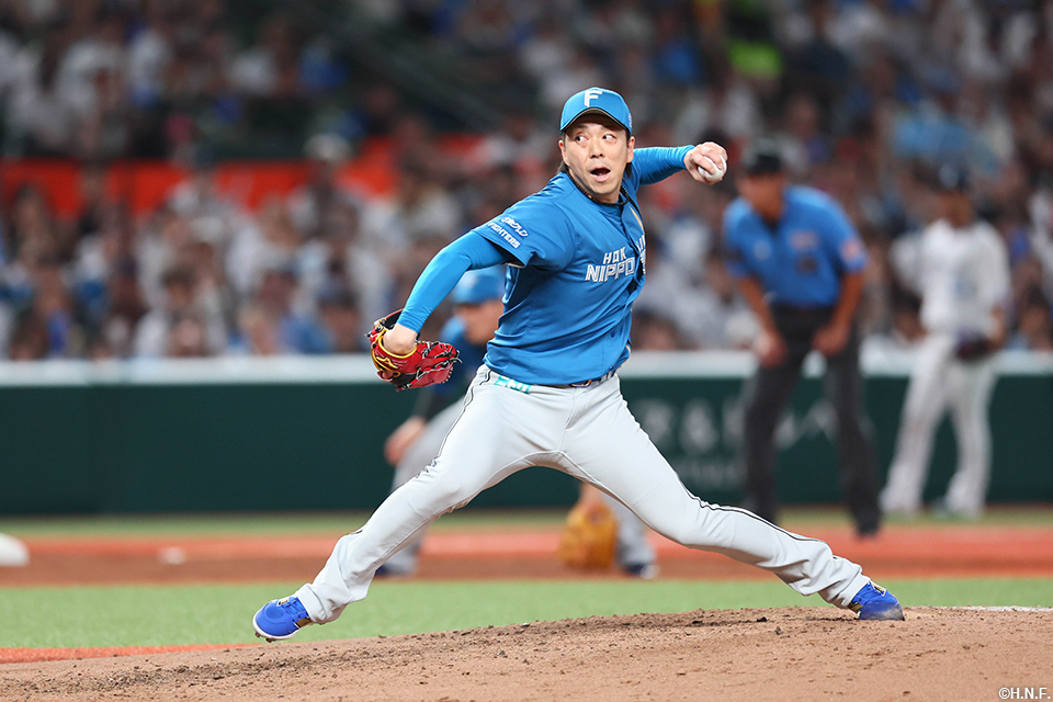 “7回、三番手の宮西投手”