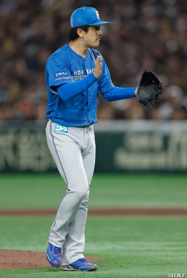 5回裏を抑えた北山投手