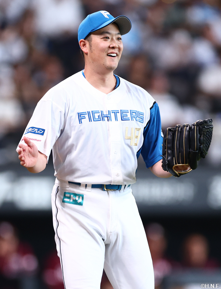 6回、三番手の齋藤投手