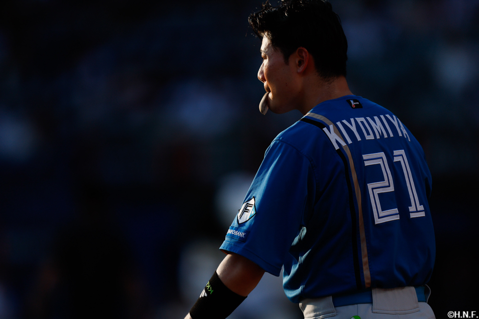 試合前、清宮選手