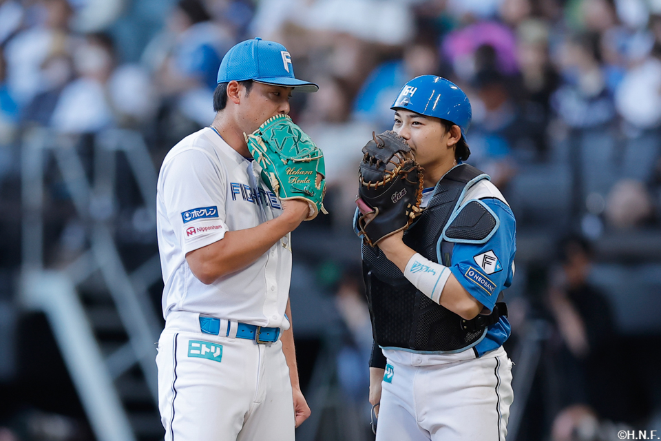 6回、二番手の上原投手