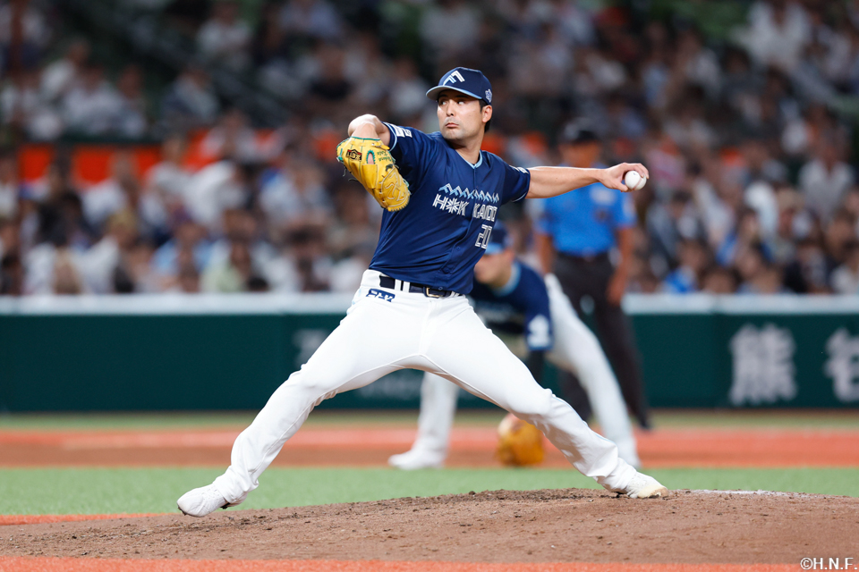 7回、二番手の上原投手