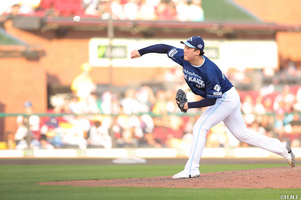 9回、三番手の柳川投手