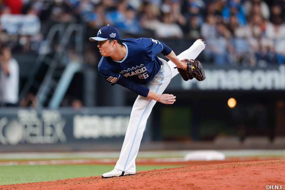 8回、二番手の田中正義投手