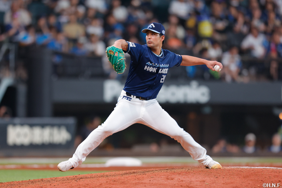 10回、四番手の上原投手