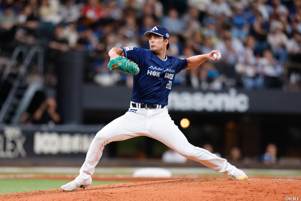 8回、二番手の上原投手