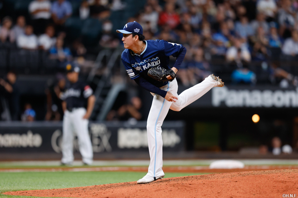 9回裏、三番手の柳川投手