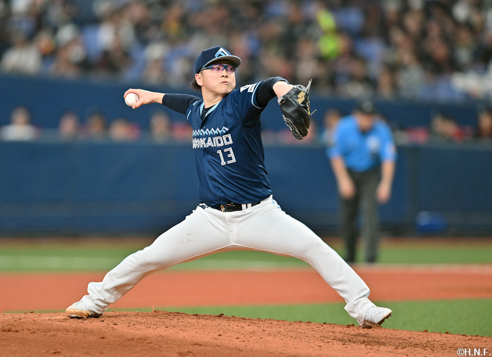 8回、三番手の生田目投手