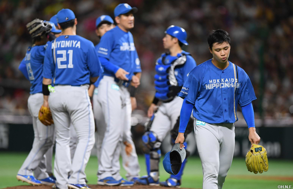 “4回裏、降板する孫投手”