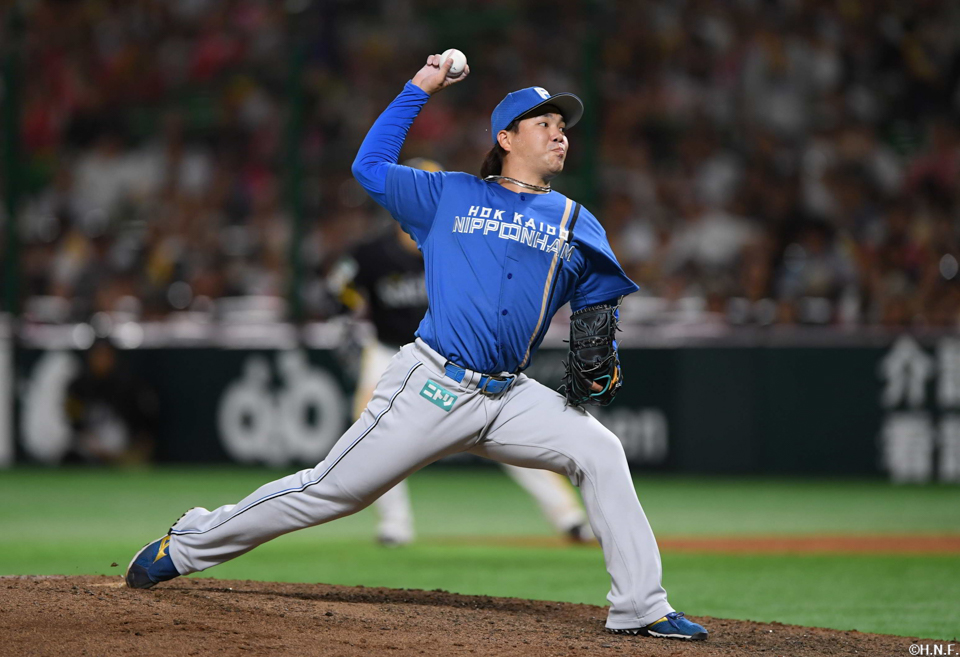 “8回、五番手の金村投手”