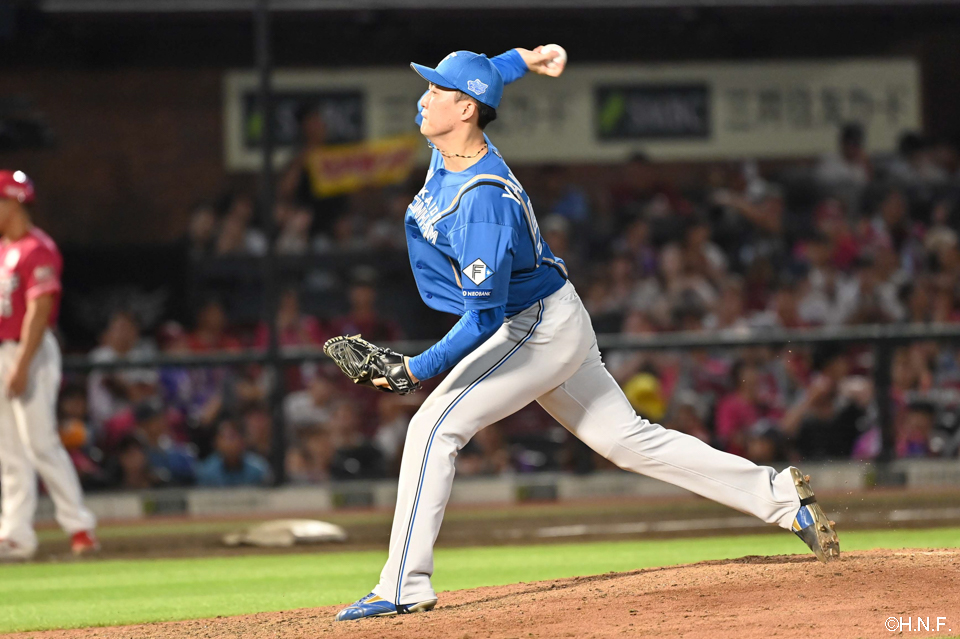 9回、五番手の柳川投手