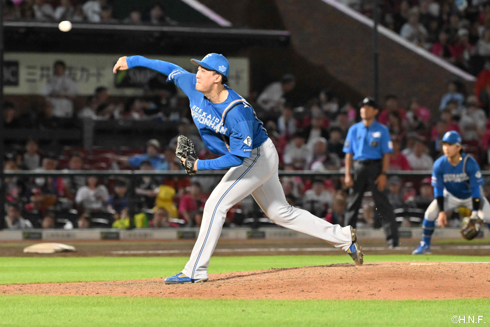 9回、五番手の柳川投手