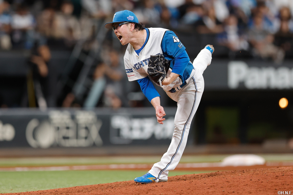 7回、三番手の生田目投手