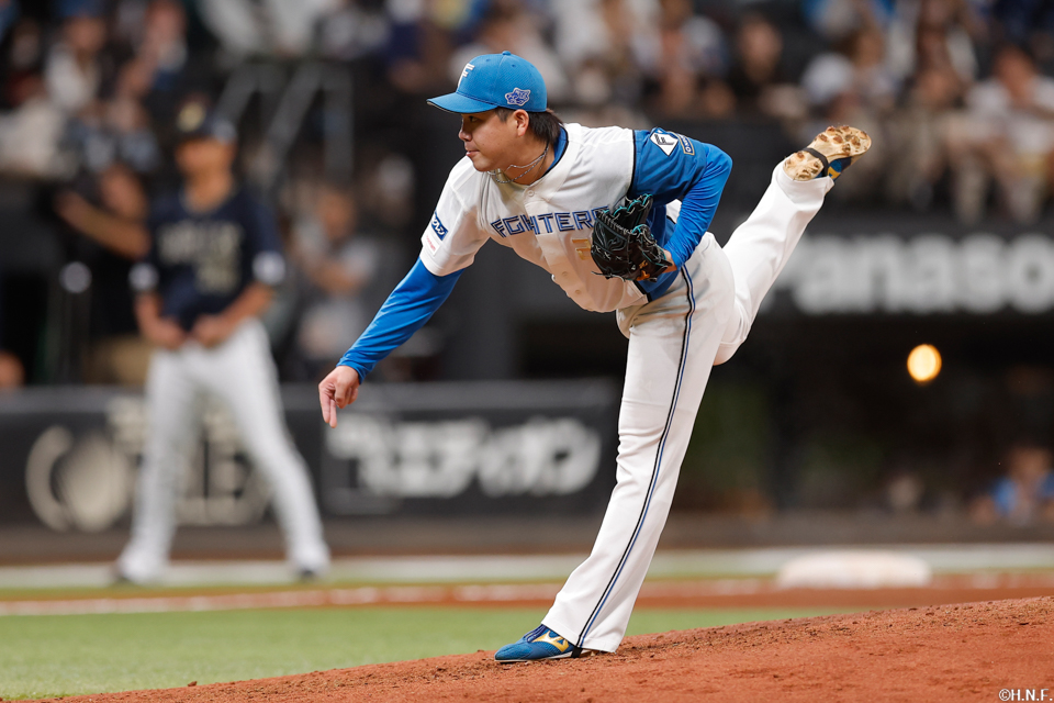 8回、三番手の金村投手