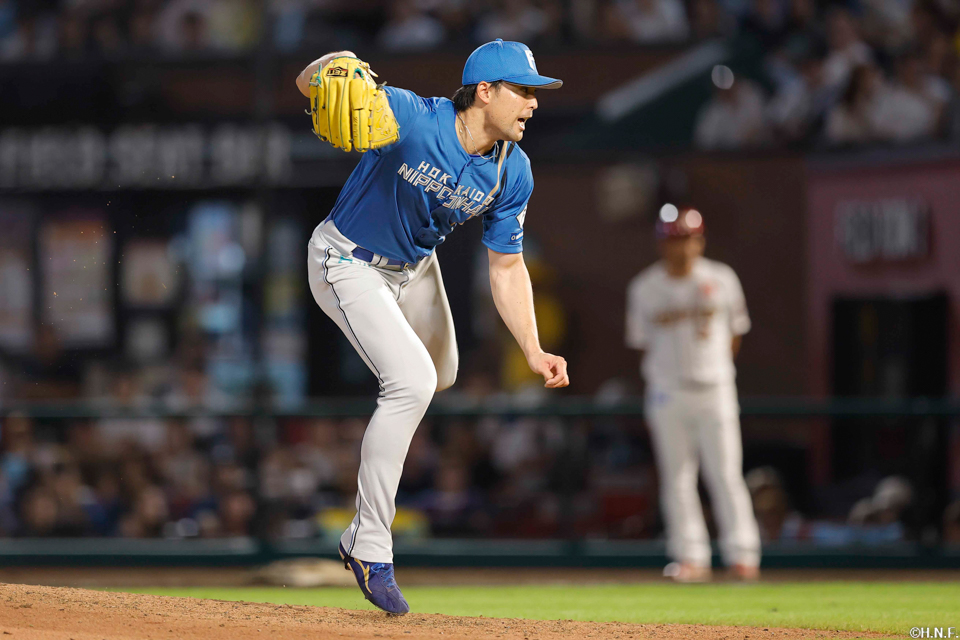 8回、二番手の上原投手