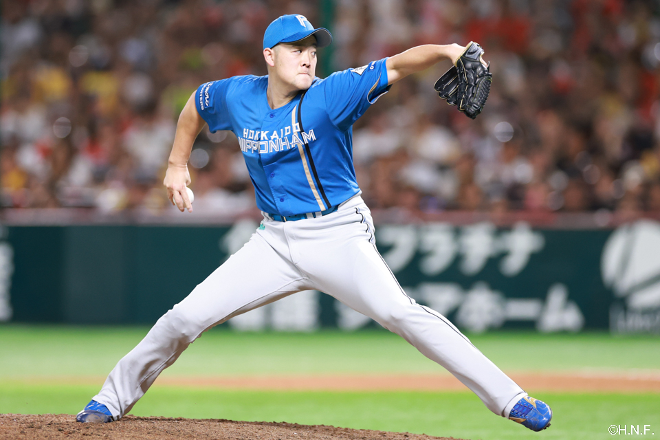 9回、四番手の齋藤投手