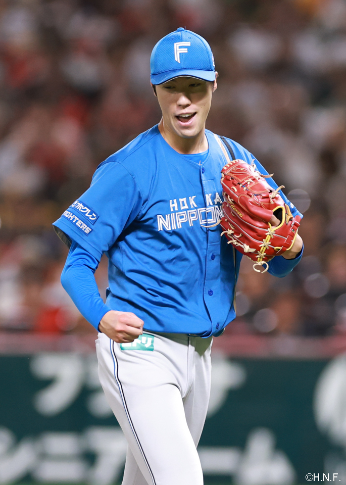 7回裏を抑えた福島投手