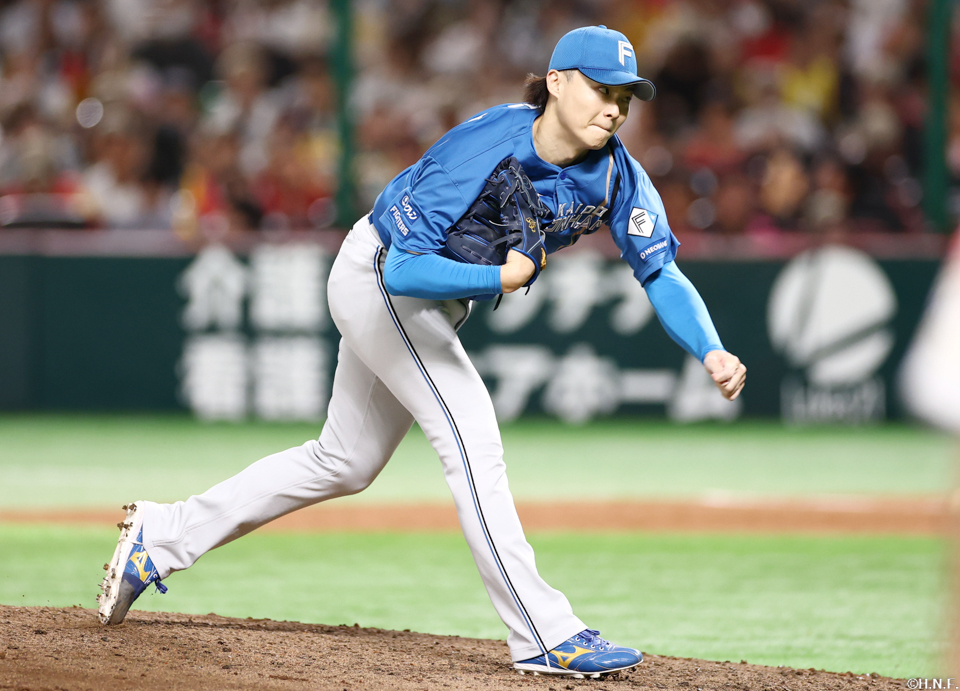 5回、二番手の山﨑福投手