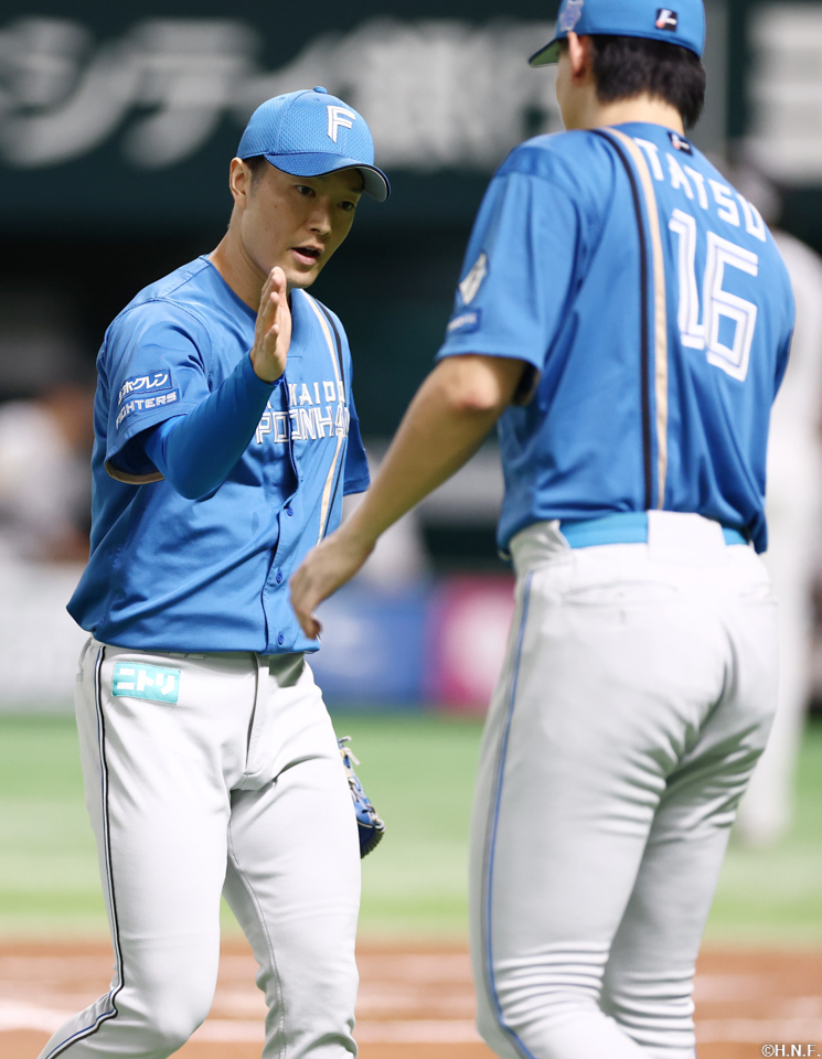 6回裏を抑えた玉井投手