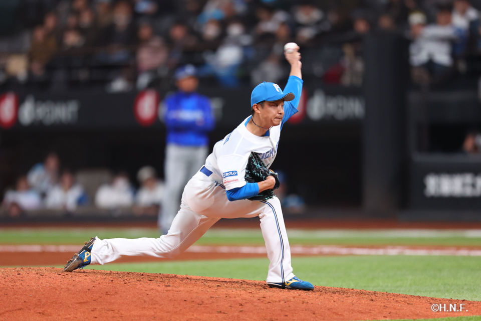 8回、二番手の島本投手