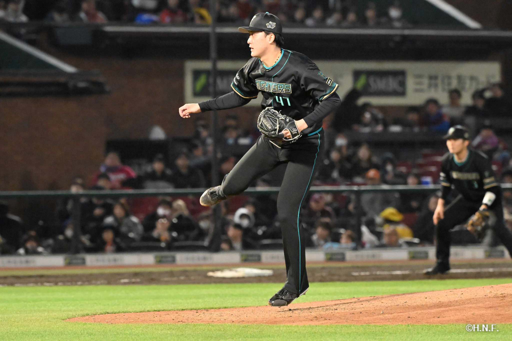 9回裏、柳川投手02