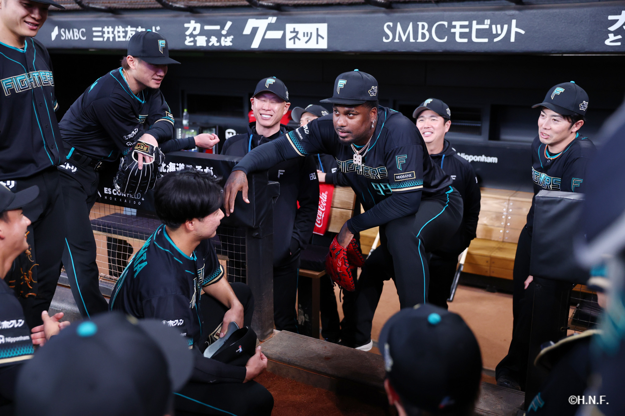 試合前の選手たち