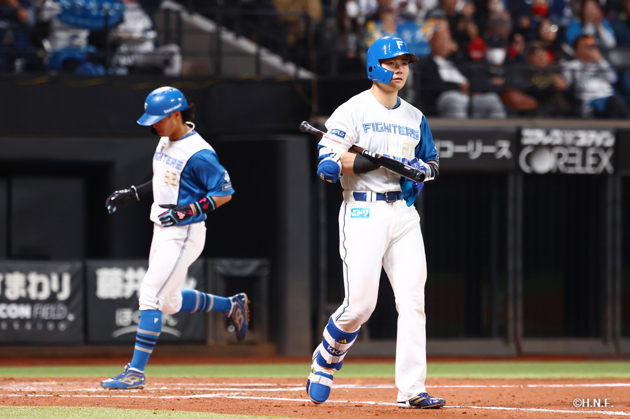 2回裏、清宮選手