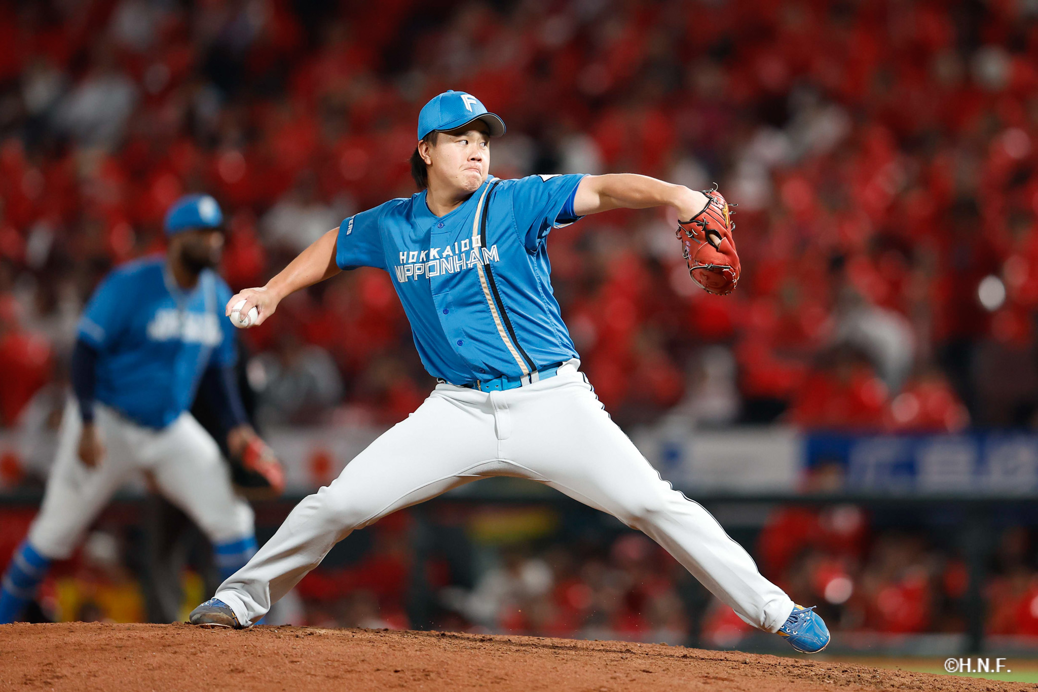 5回裏、畔柳投手