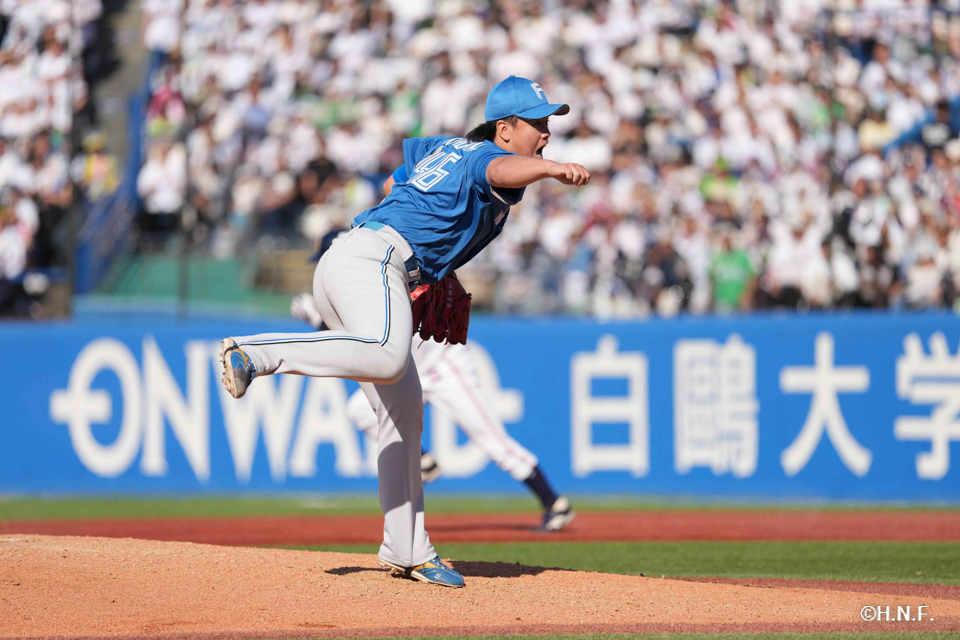 6回裏、畔柳投手