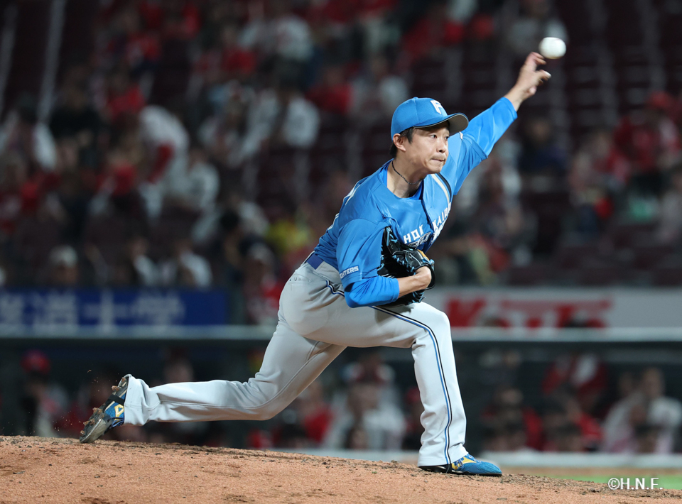 8回裏、島本投手