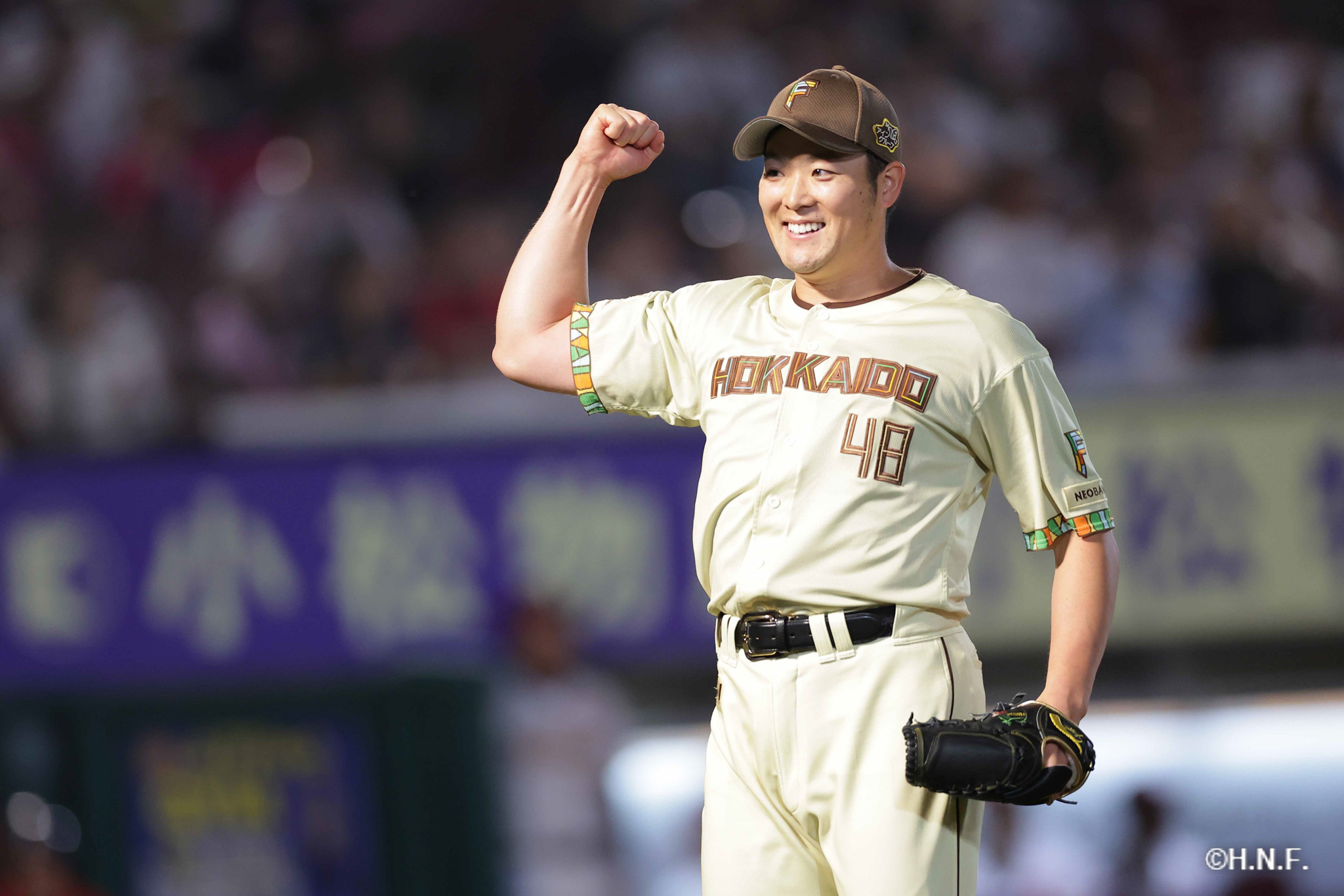 7回裏、齋藤投手01