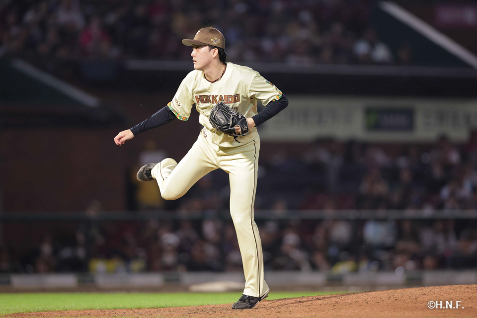 8回裏、柳川投手