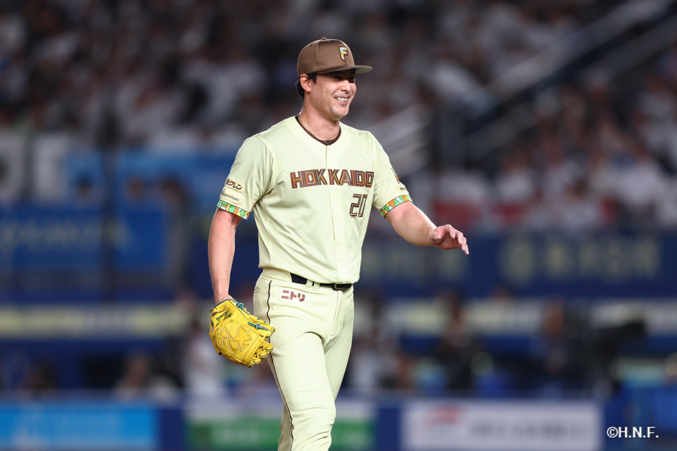 6回裏、上原投手