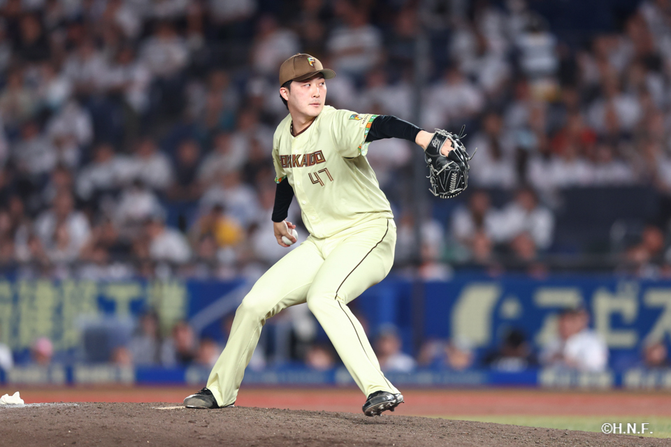 8回裏、柳川投手