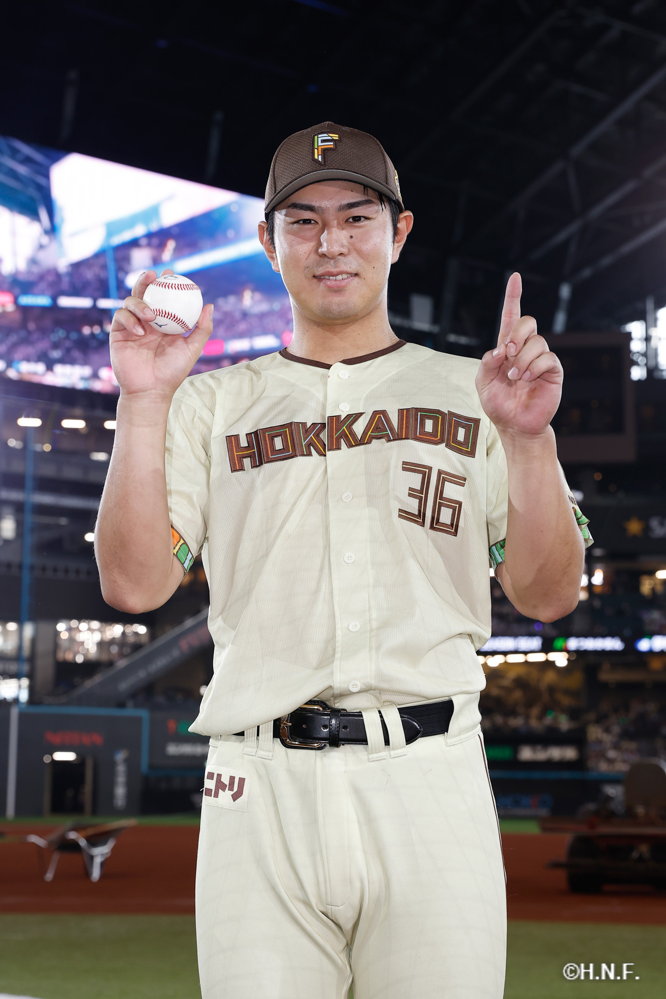 プロ初本塁打を放った宮崎選手