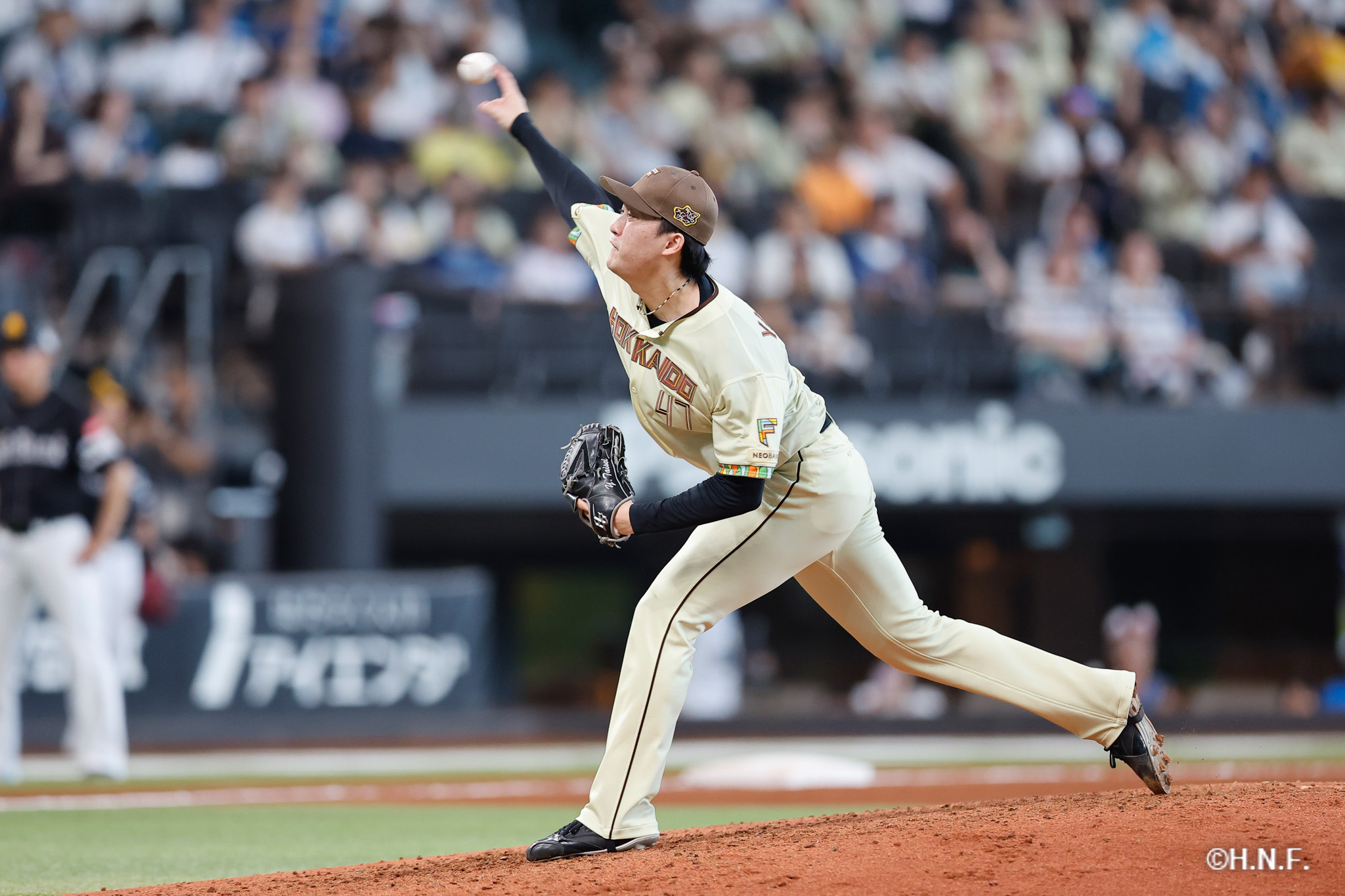 8回表、柳川投手01