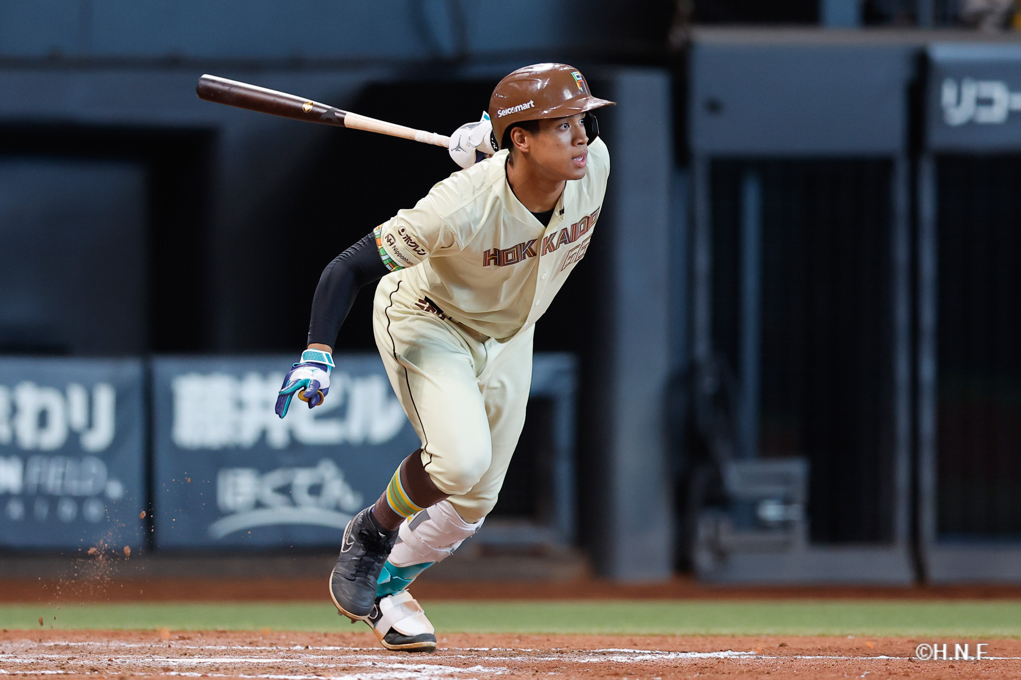 9回裏、万波選手