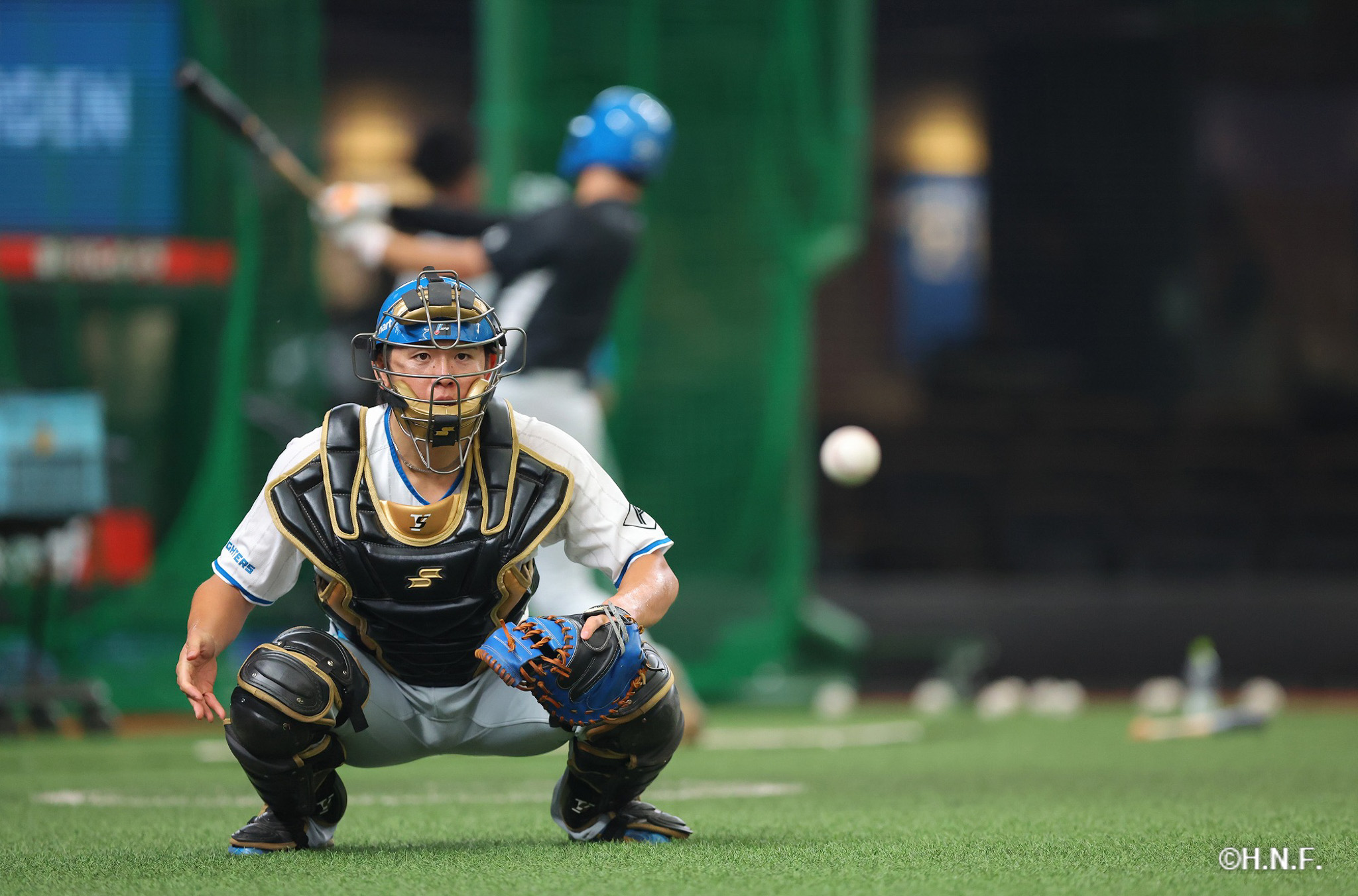 試合前の清水優選手