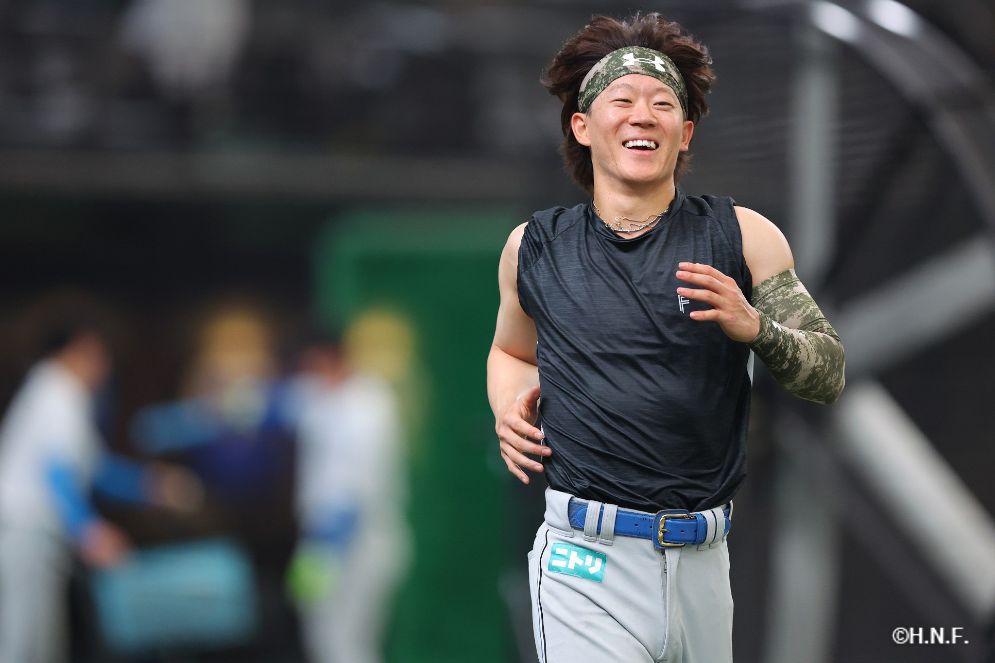 試合前の矢澤選手