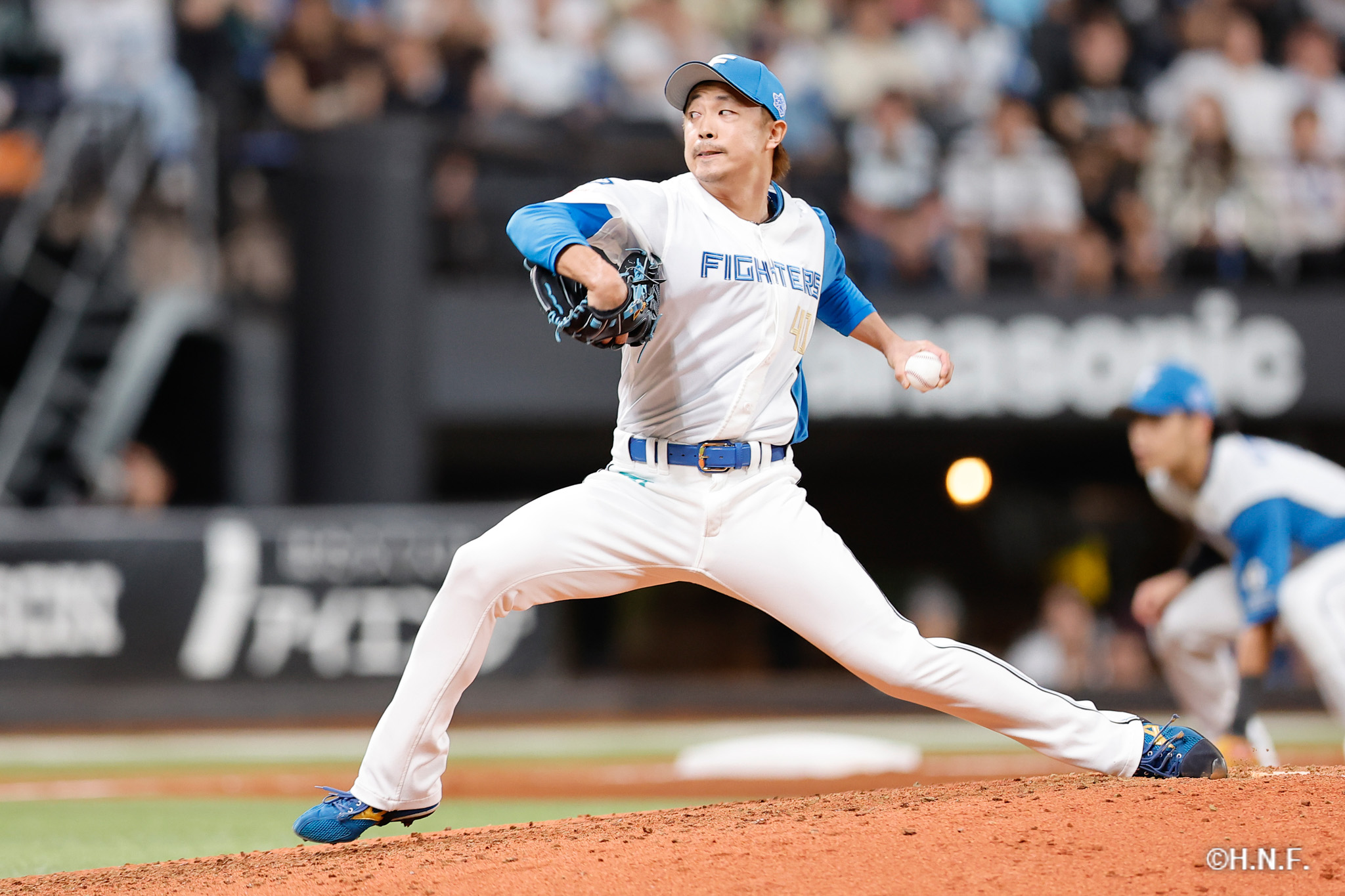 7回表、島本投手01