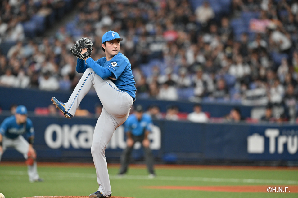 9回裏、柳川投手01
