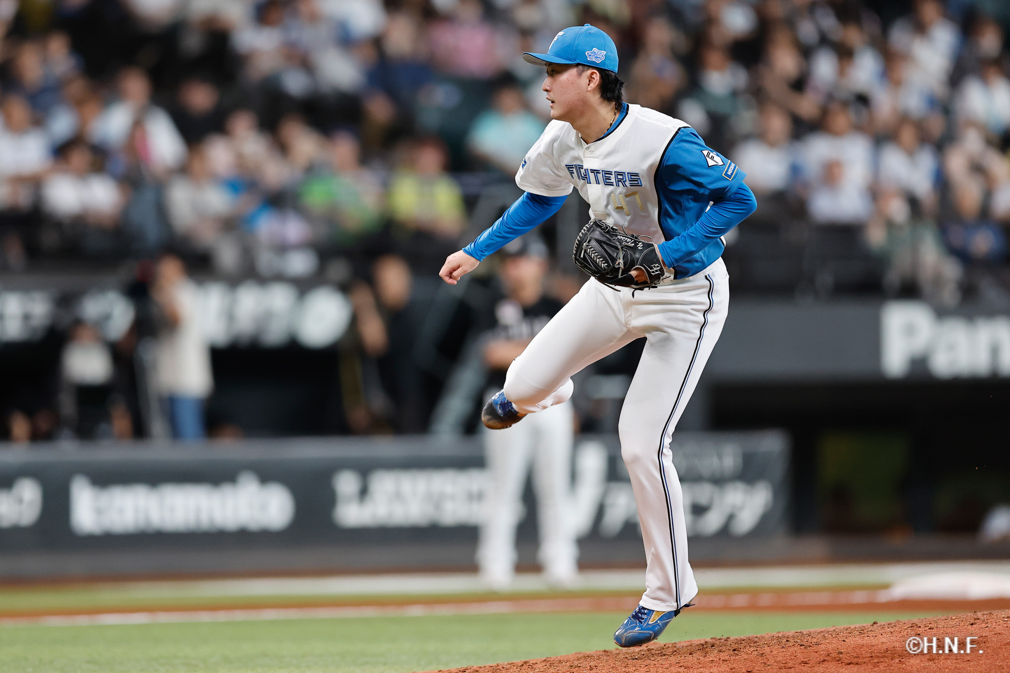 9回表、柳川投手01