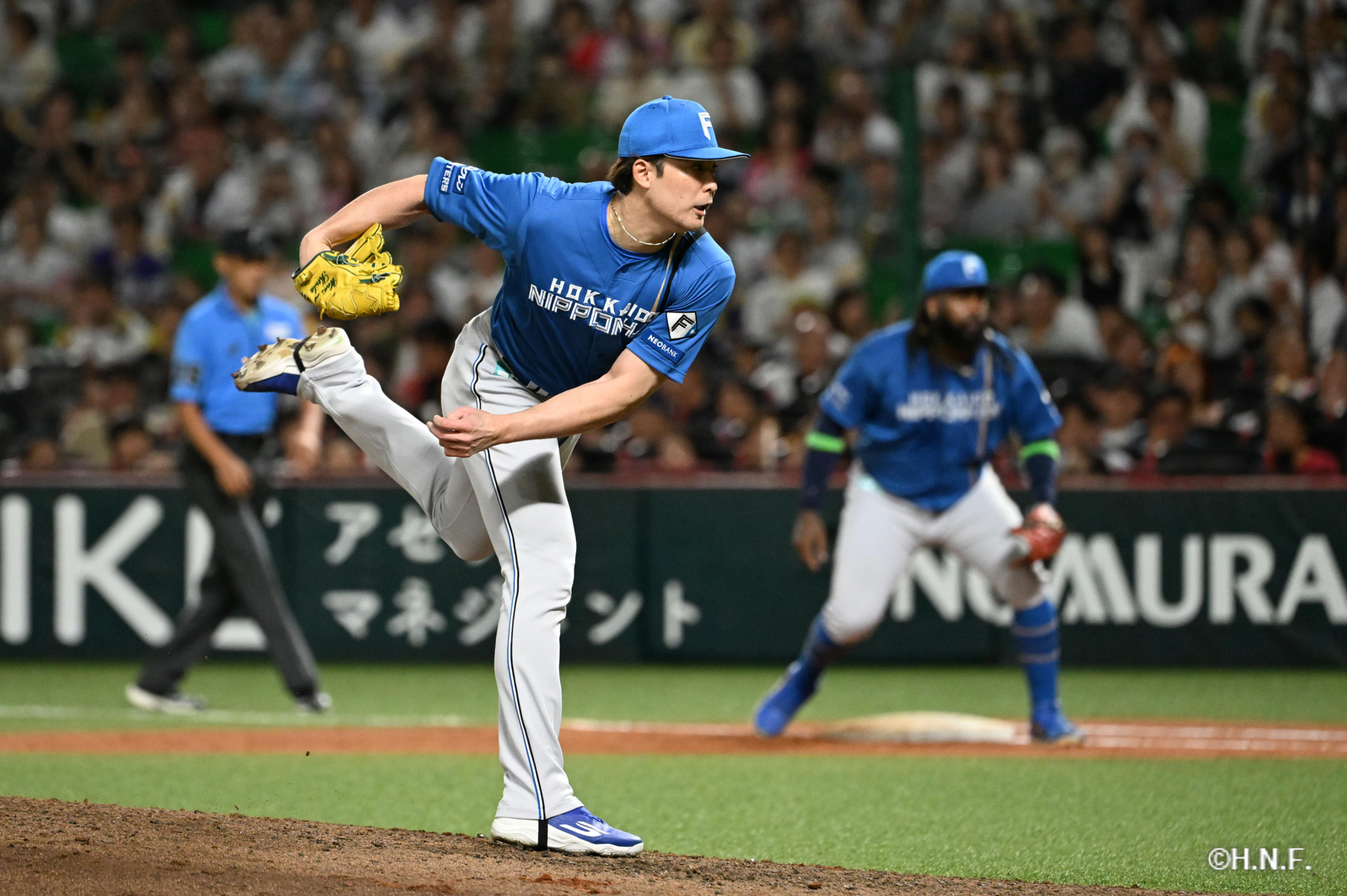 4回裏、上原投手