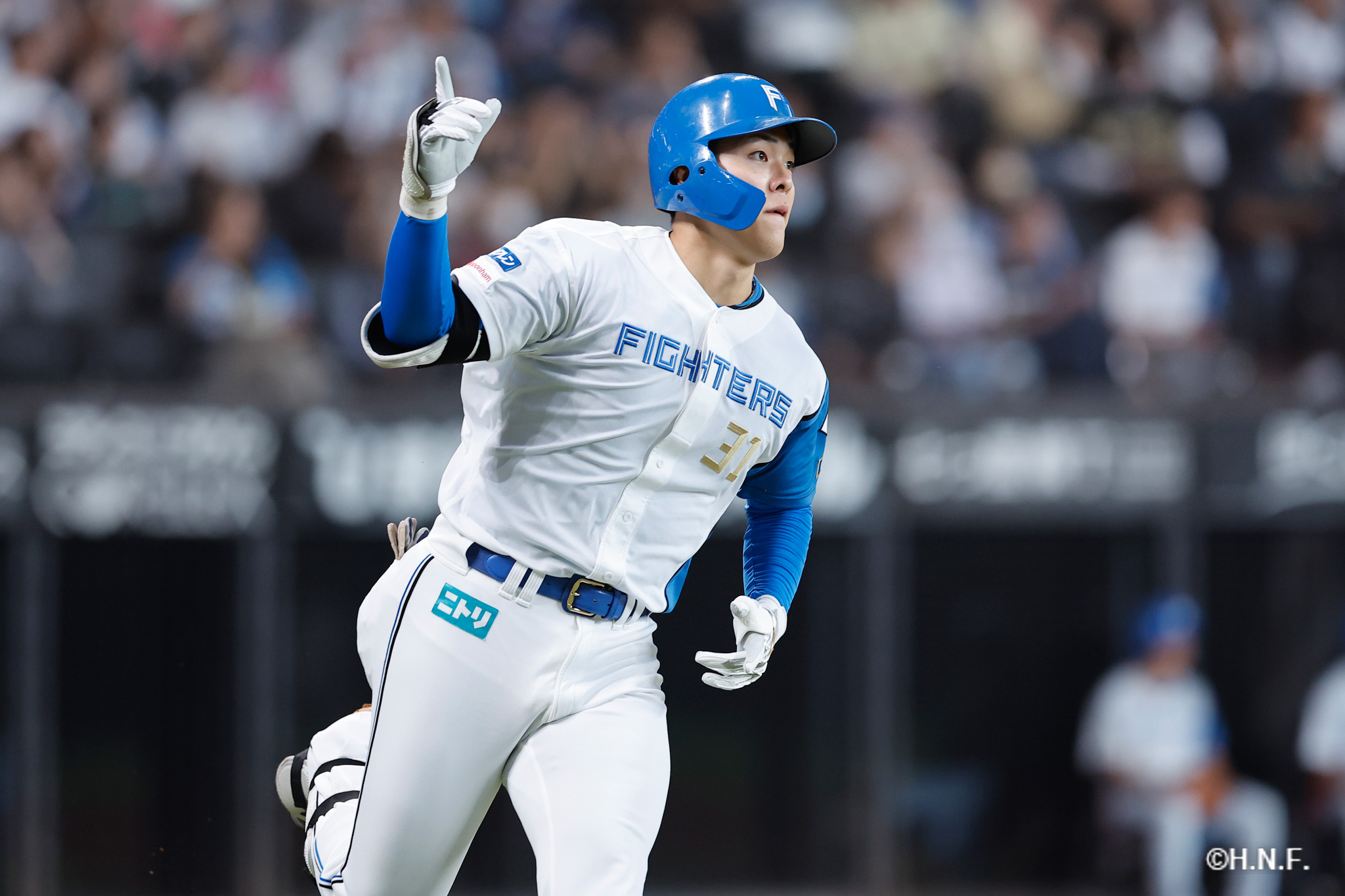 6回裏、柴田選手10
