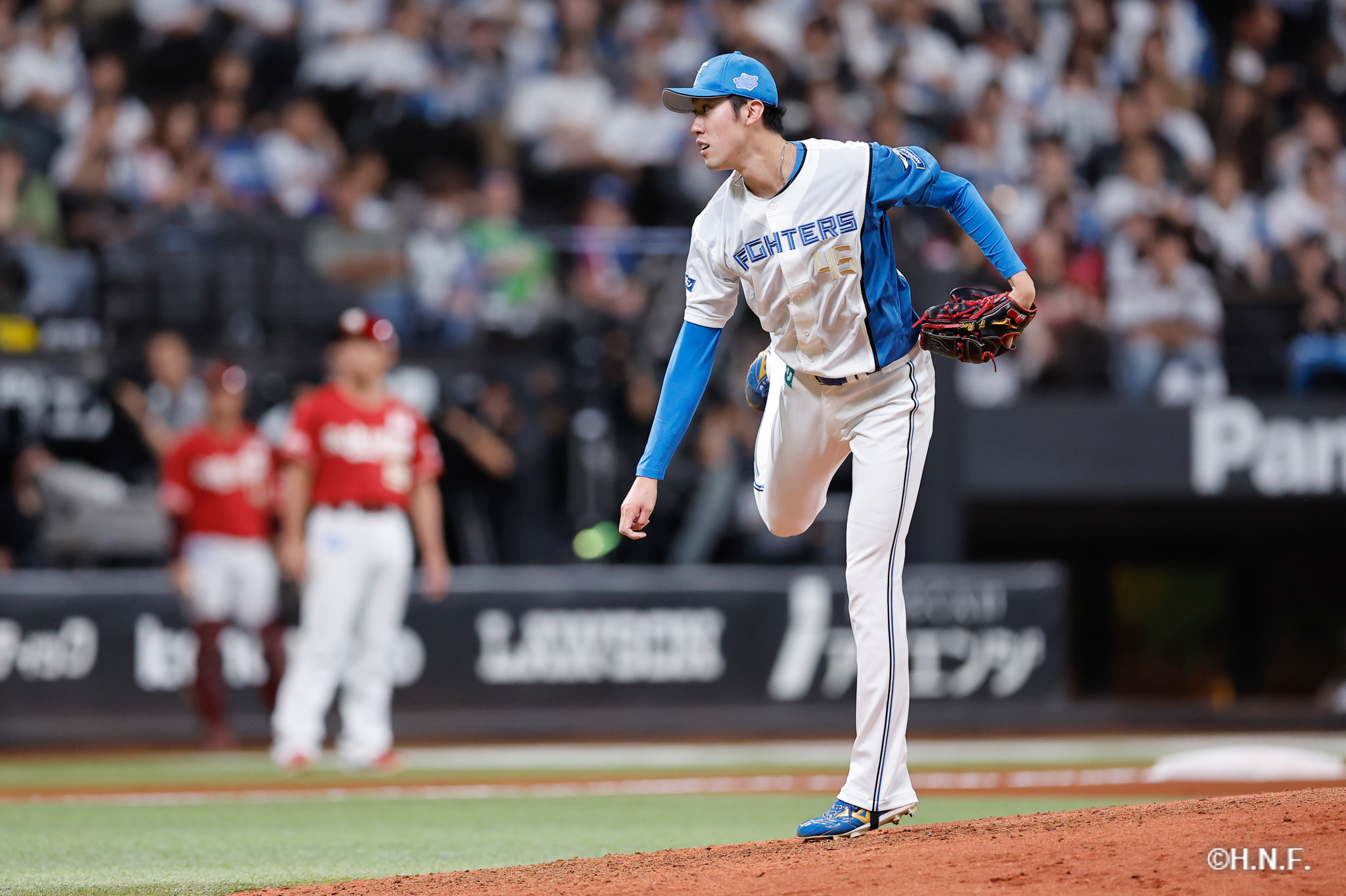 7回表、福島投手01