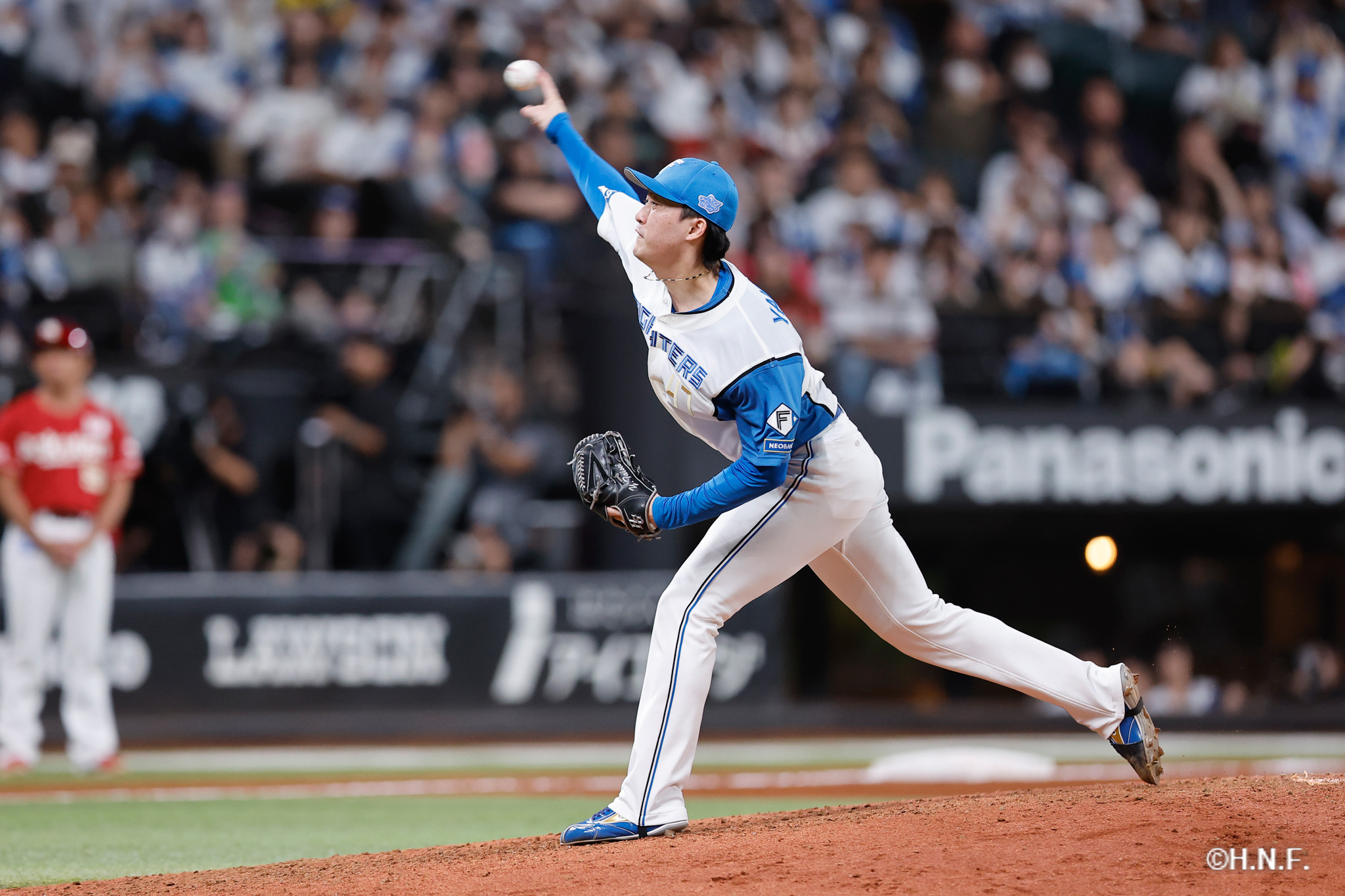 9回表、柳川投手01