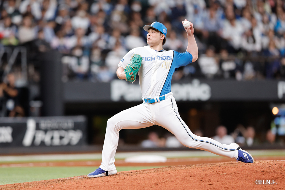 8回表、上原投手01