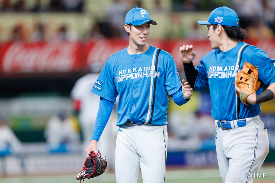 7回裏、福島投手10