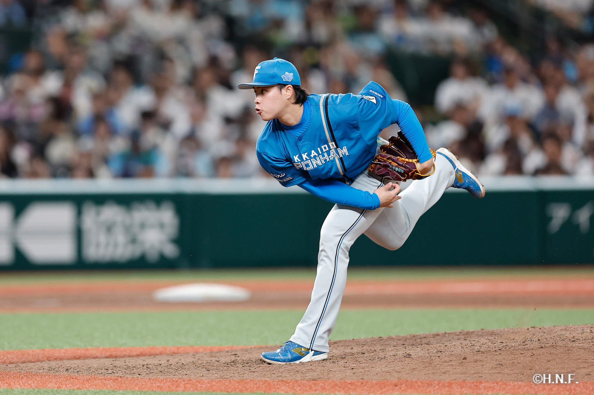 7回裏、孫投手01