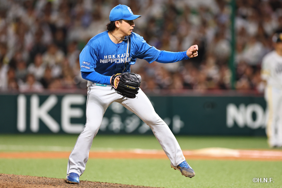 8回裏、細野投手